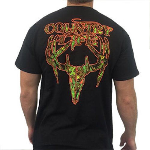 Camo Skull - Black/Orange