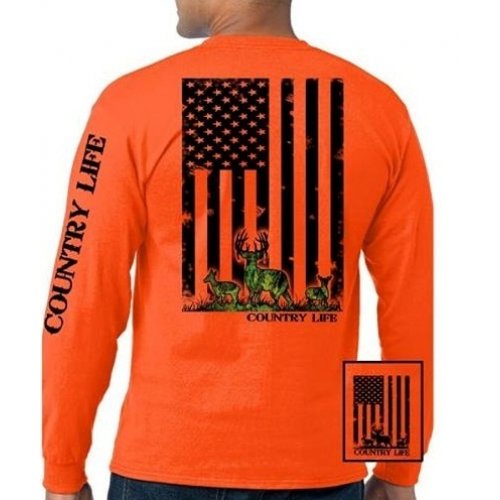 Deer Flag Long Sleeve - Orange
