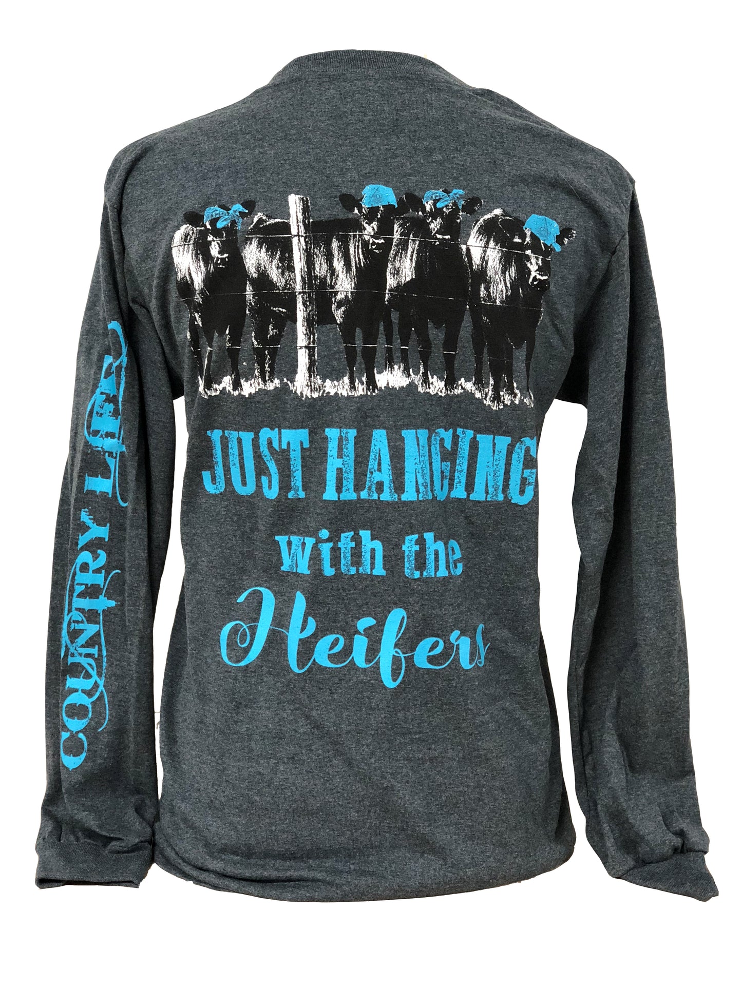 Hangin Heifer - Gray/Aqua