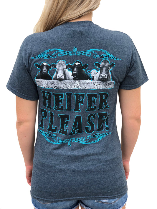 Heifer Please - Gray/Blue