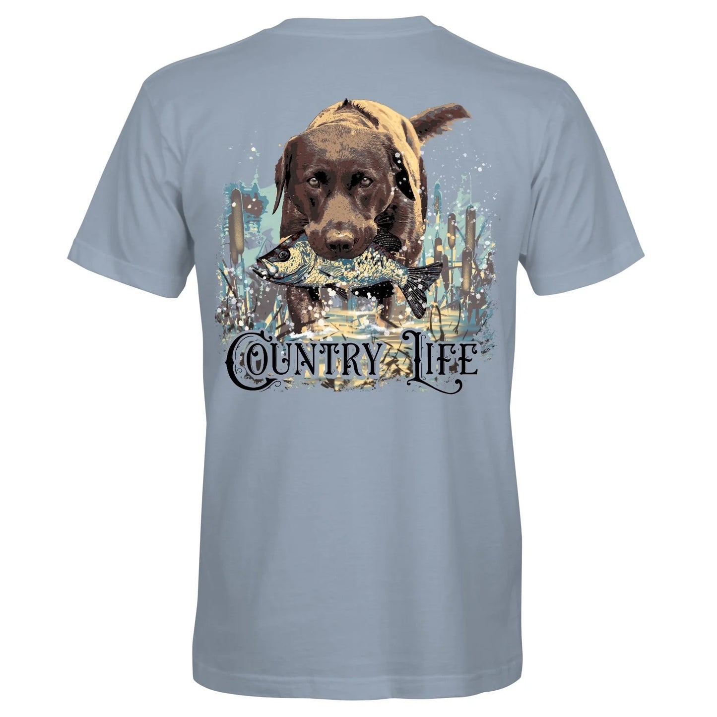 Fishing Dog - Steel Blue