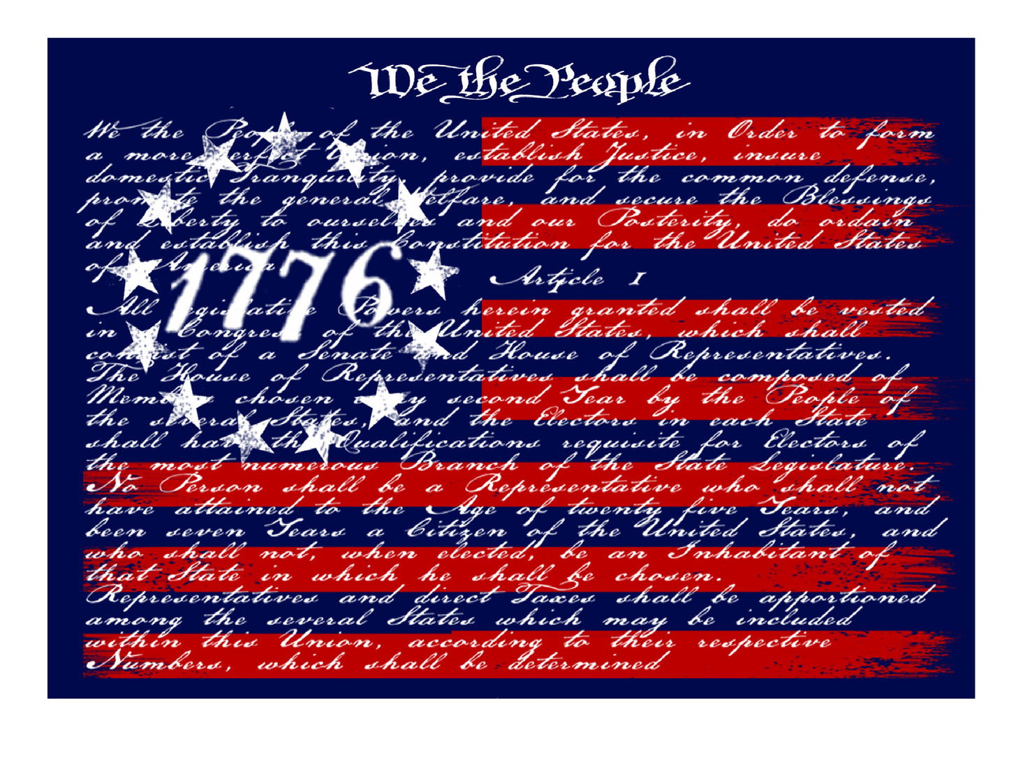1776 Flag Decal