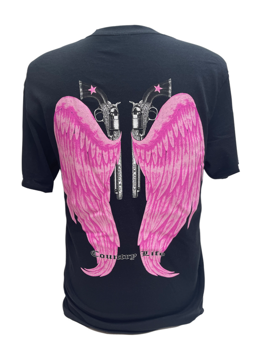 Guns and Wings - Pink/Black