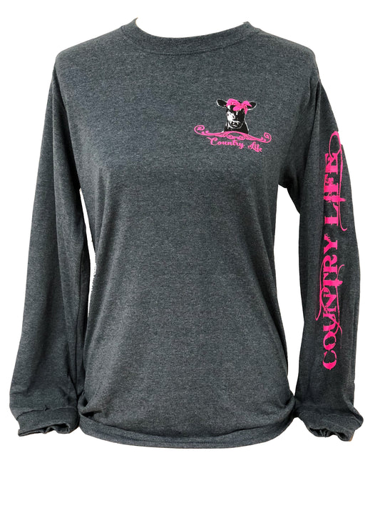 Hangin Heifer - Gray/Pink